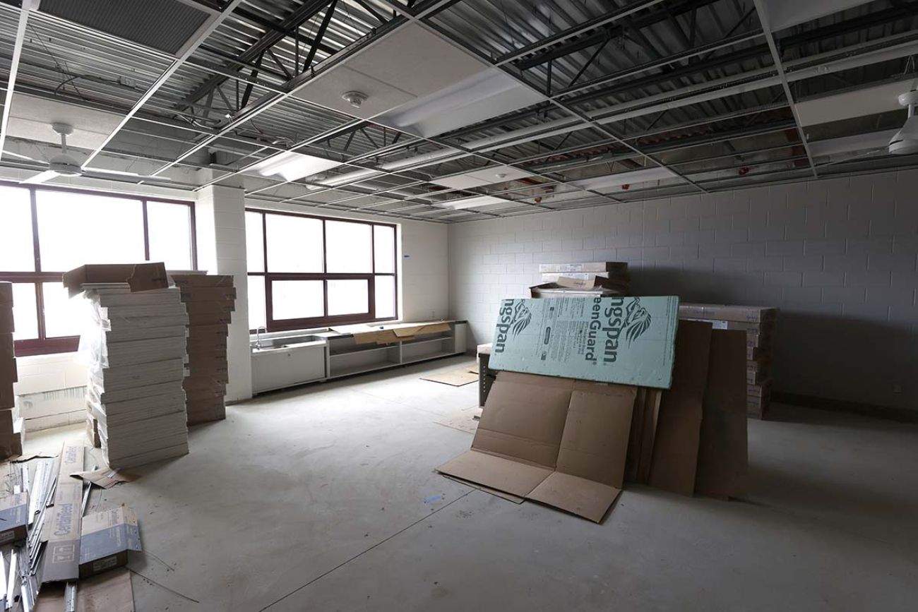 bunch of cardboard boxes in a room