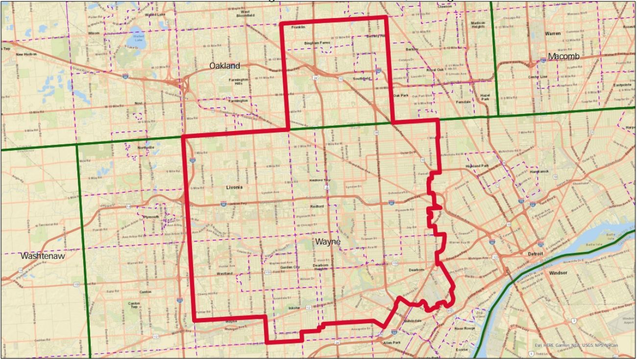 Michigan's 12th Congressional District map