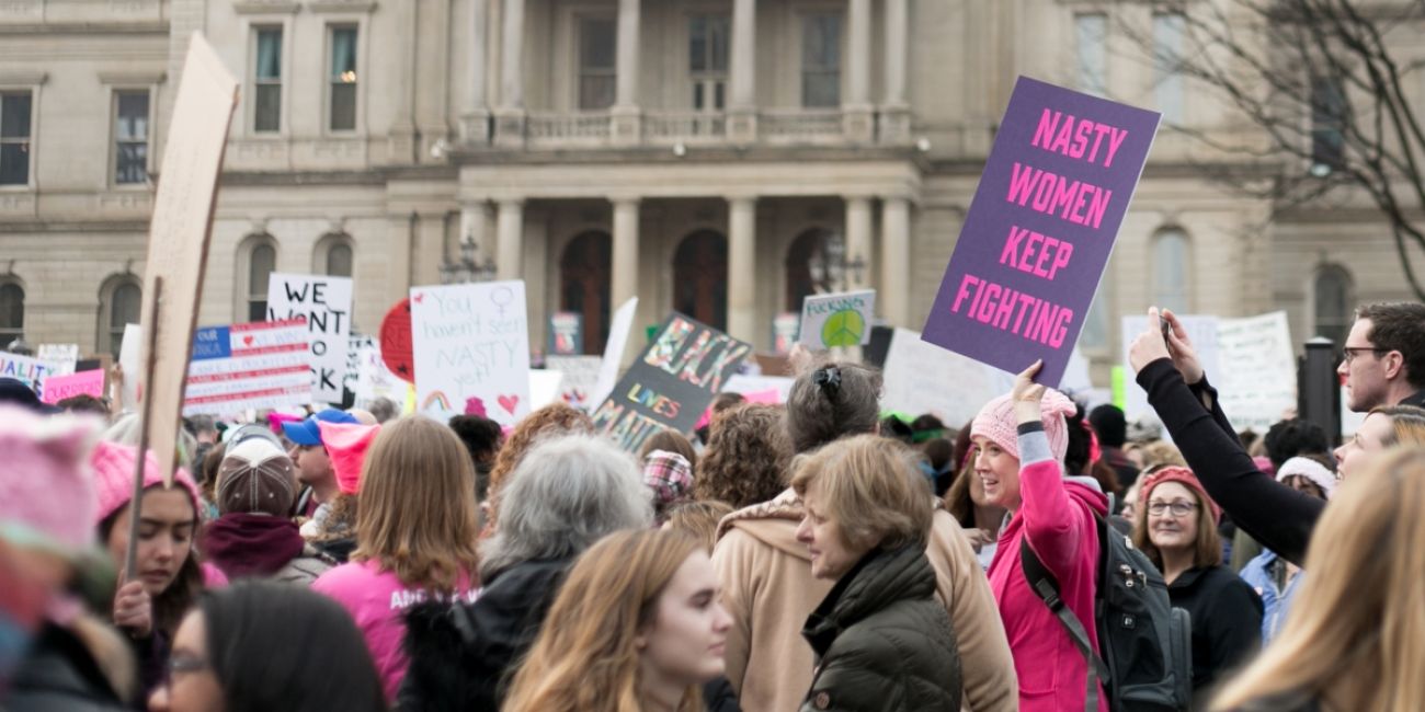 women's march in Lansing