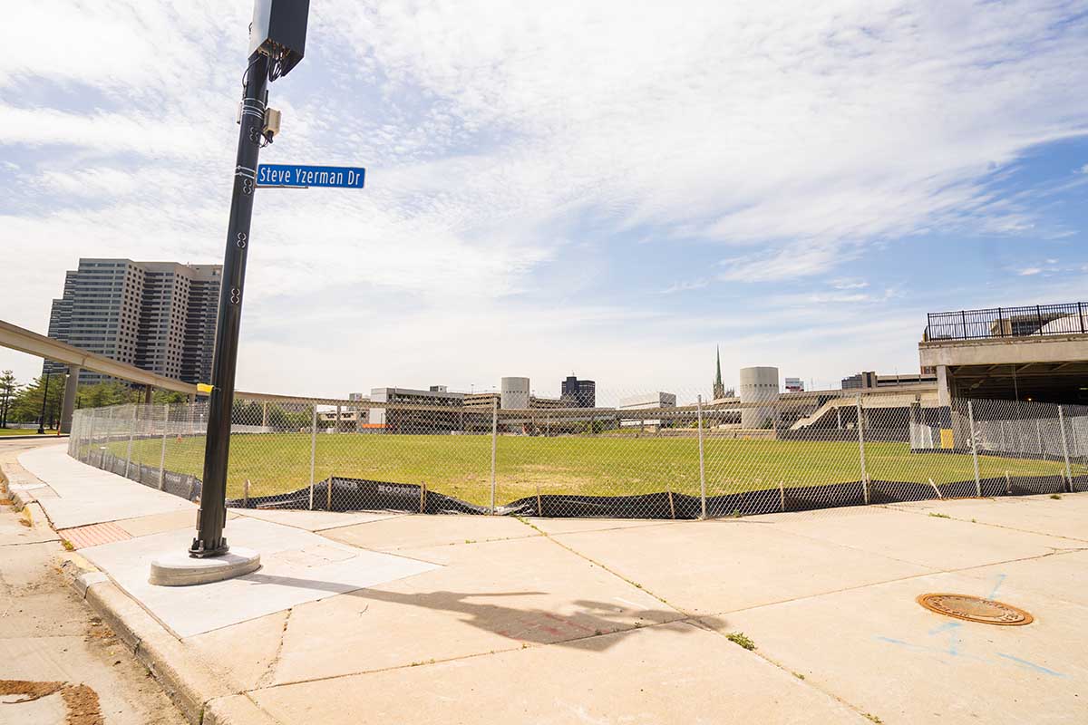 The Detroit Line - Joe Louis Arena being prepared for demolition