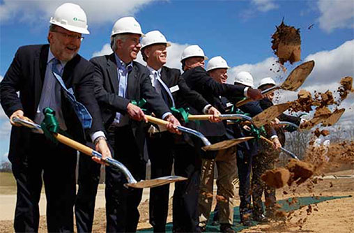 breaking ground