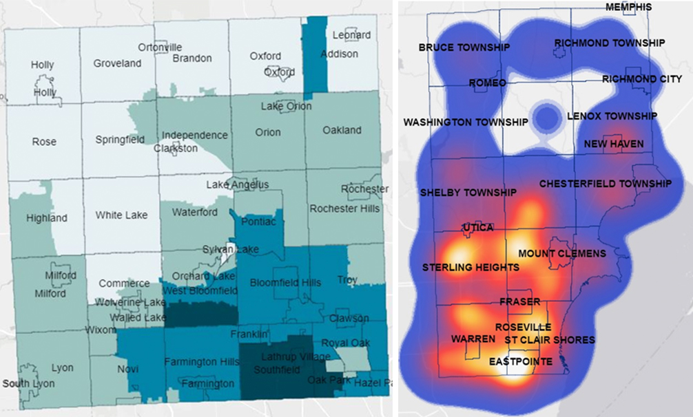 oakland county michigan zip code map Black Communities Hit Harder By Coronavirus In Michigan Not Just oakland county michigan zip code map