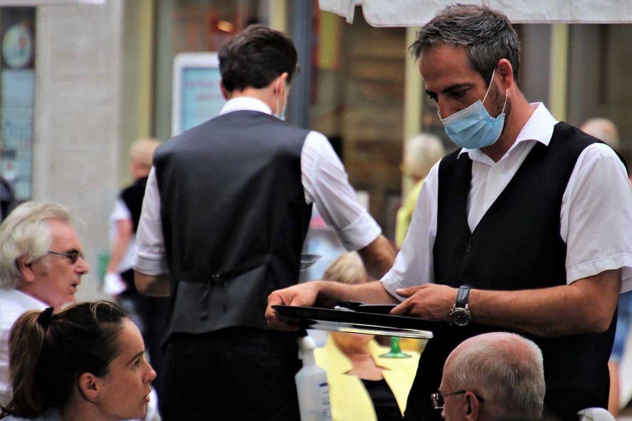 waiters at restaurant