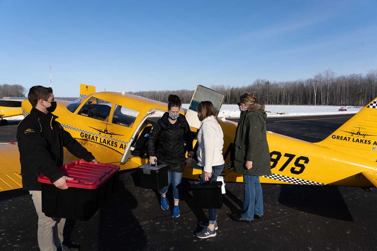 plane with vaccines
