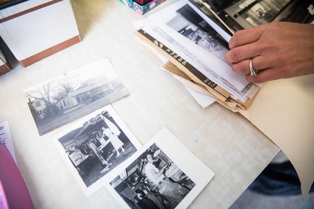 Old family photographs show some of the history of the Afendoulis Cleaners & Tuxedos, which has been in Grand Rapids more than 70 years.