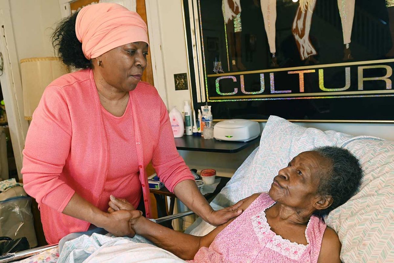 Jackson resident Cathy Moore, 71, has given daily care to her mother, Willie Mae Dunlap, for several years. 