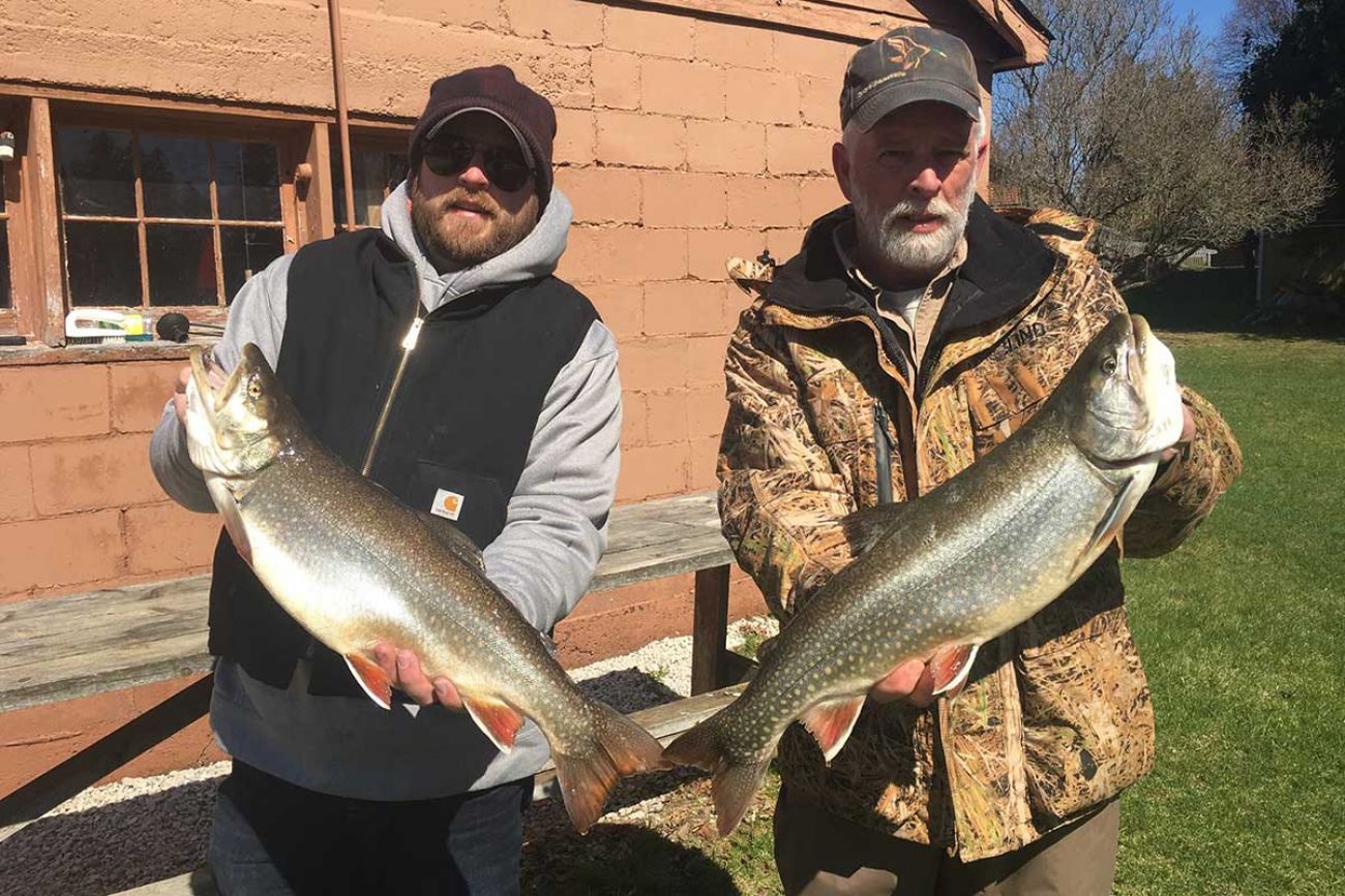 Derrek Stuk and Rick Frontjes pose with their catch
