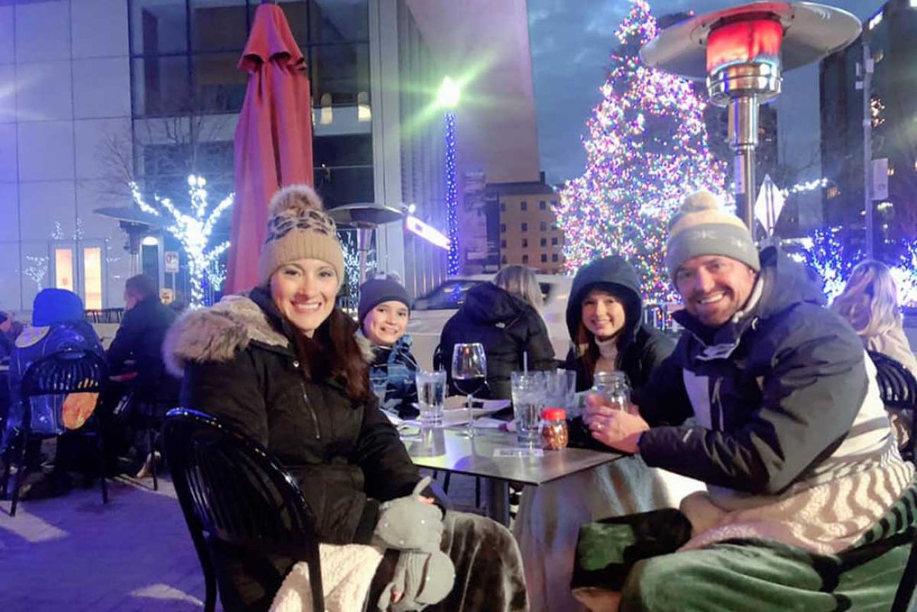 The winter patio at Uccello’s