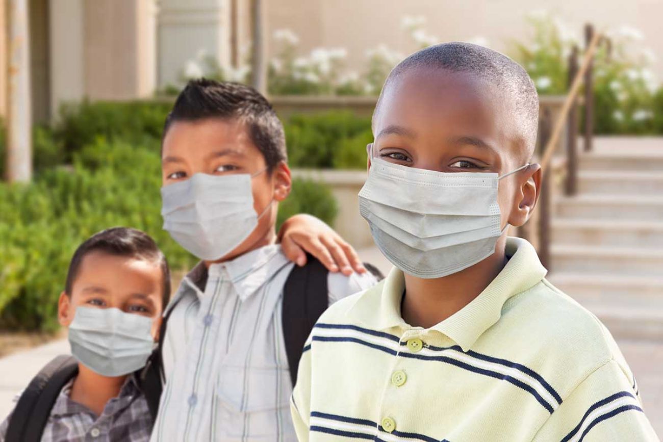 kids in masks