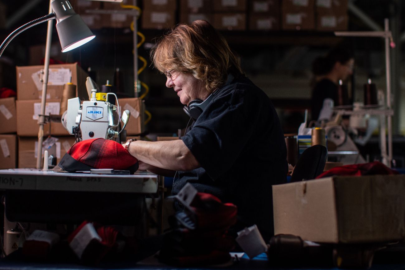 woman sewing