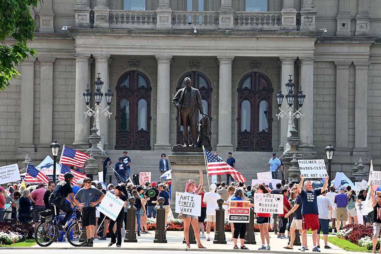 rally in Lansing