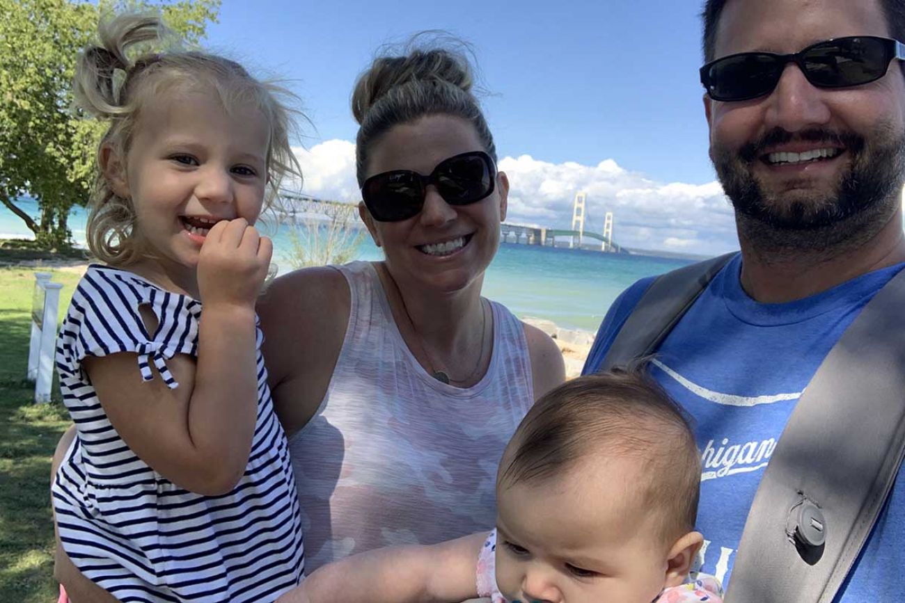 Andrea and Eric Finnigan and 2 ½-year-old Teagan