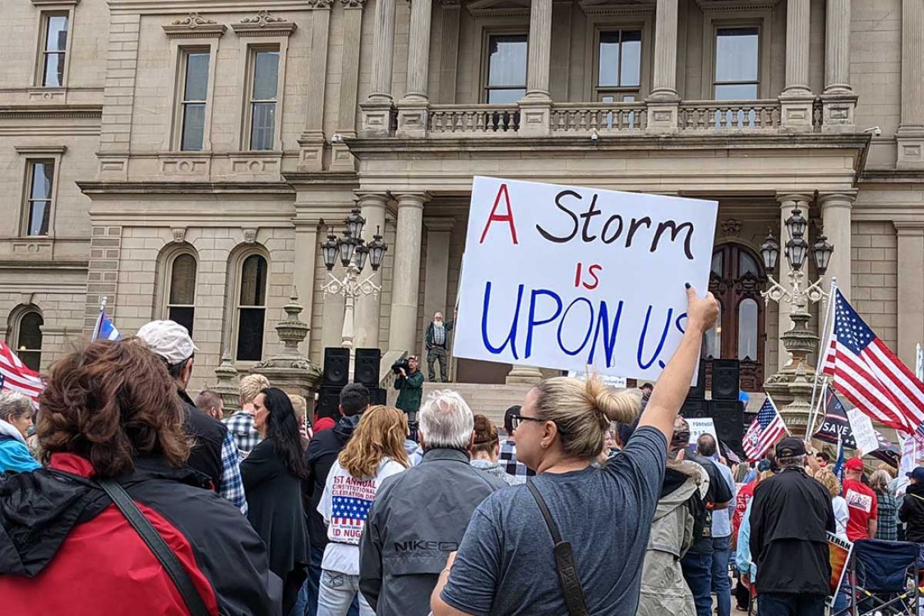 rally in Lansing