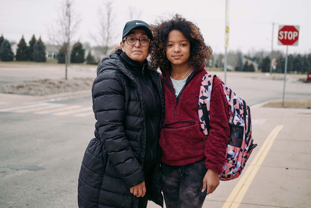 Esther Ramsey and her fifth-grade granddaughter, Alaya