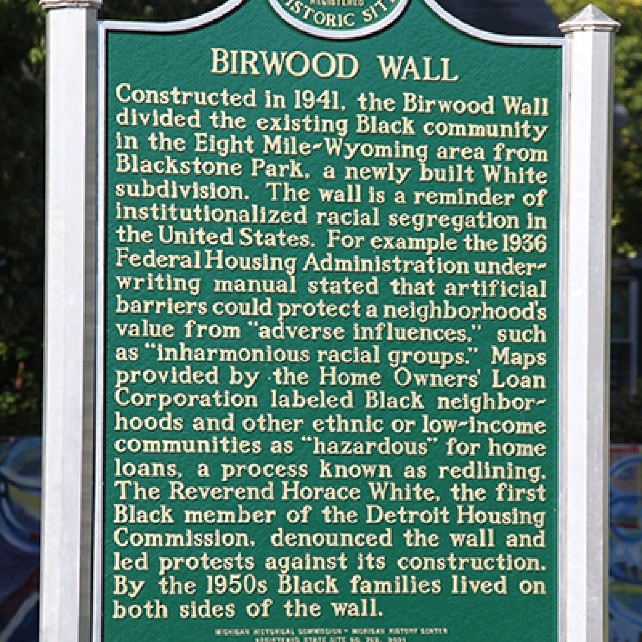 Birwood Wall sign