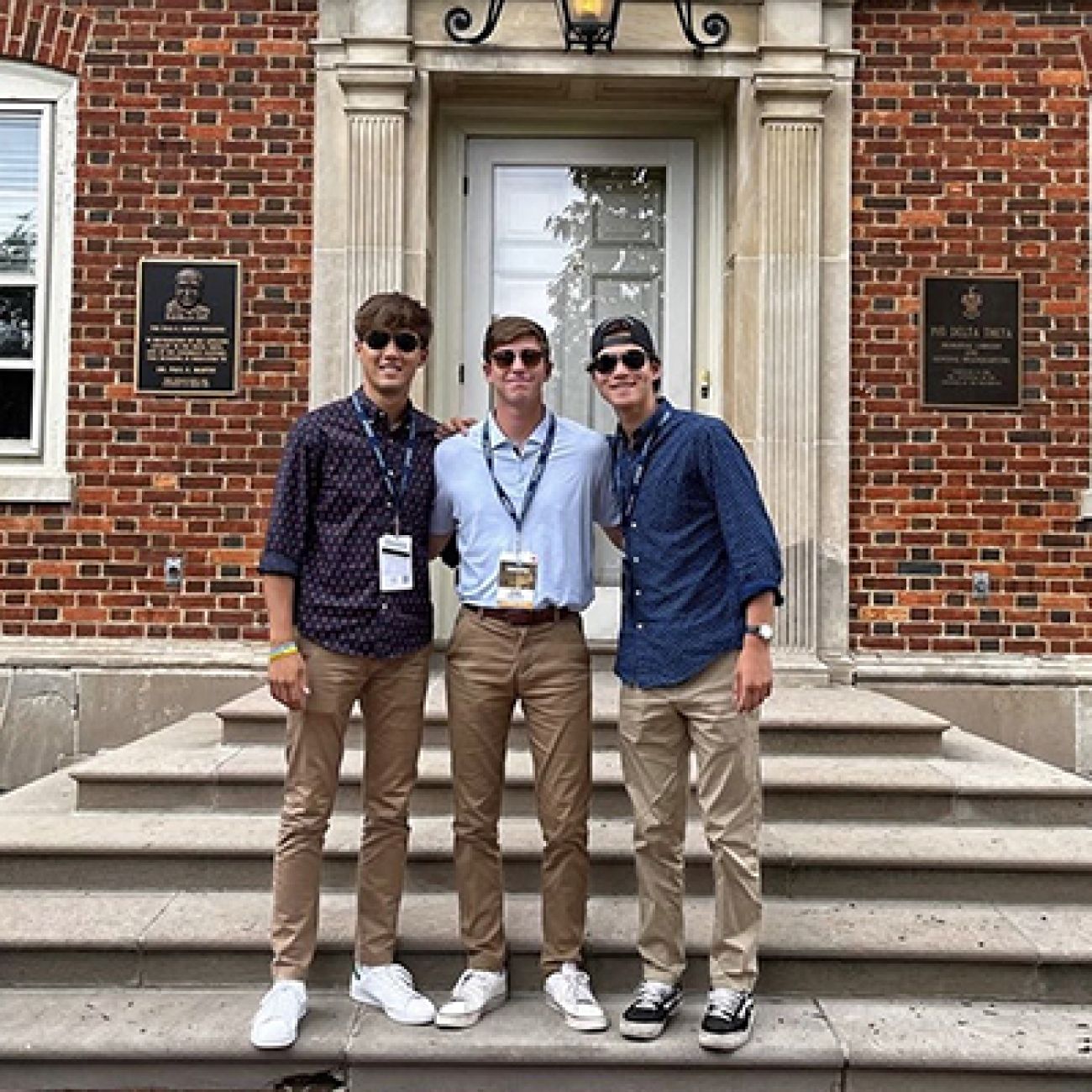 brian Fraser with his fraternity brothers