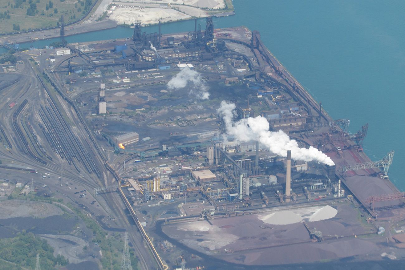 aerial photo of Zug Island