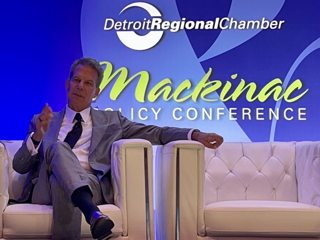 Richard Florida sitting on a couch