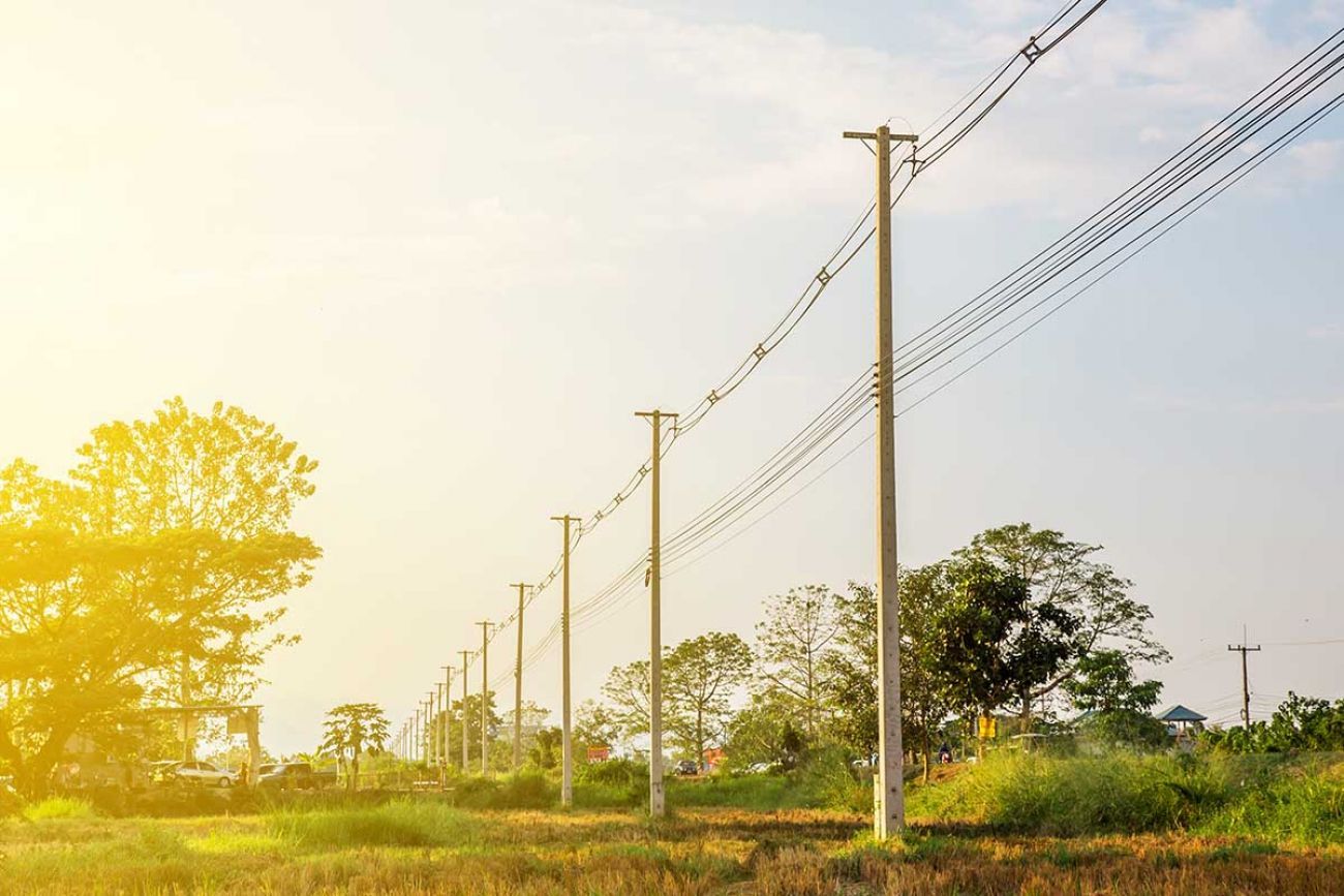 phone wires in a rural place