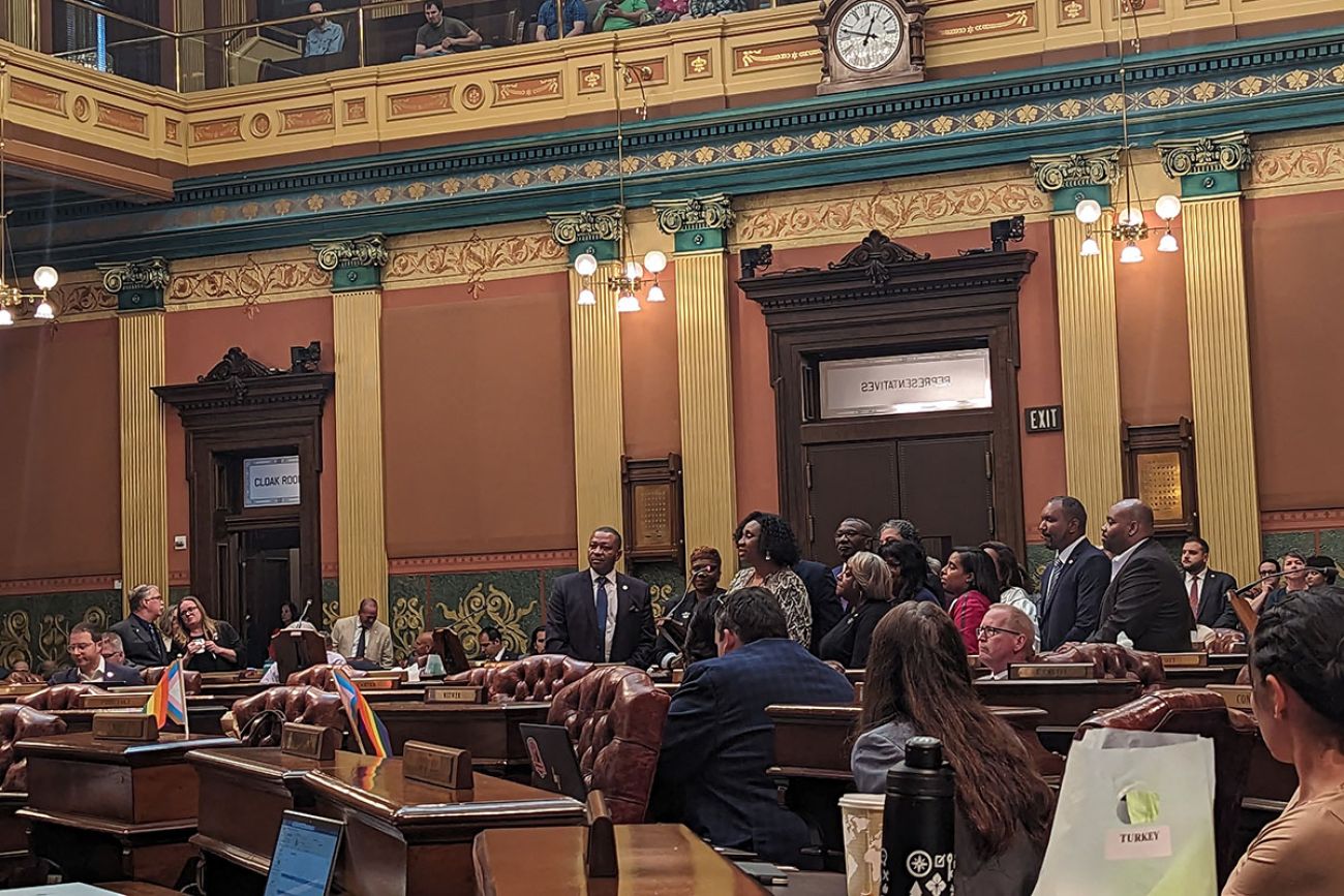 a group of people in the Michigan House