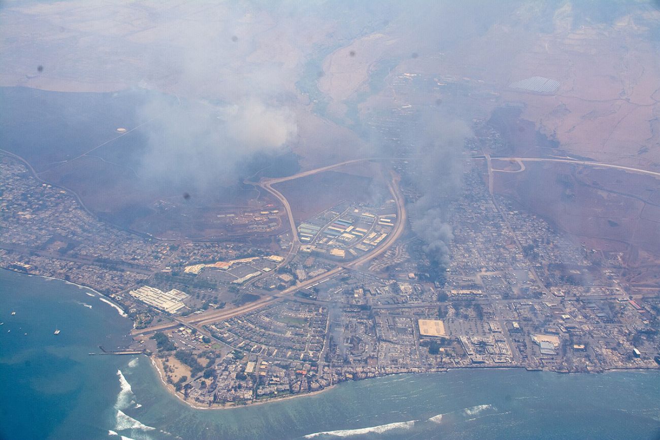 On August 8, 2023, the Hawaii Wing conducted two aerial surveys, capturing shocking photos and videos of the extensive damage caused by the Maui brush fires.