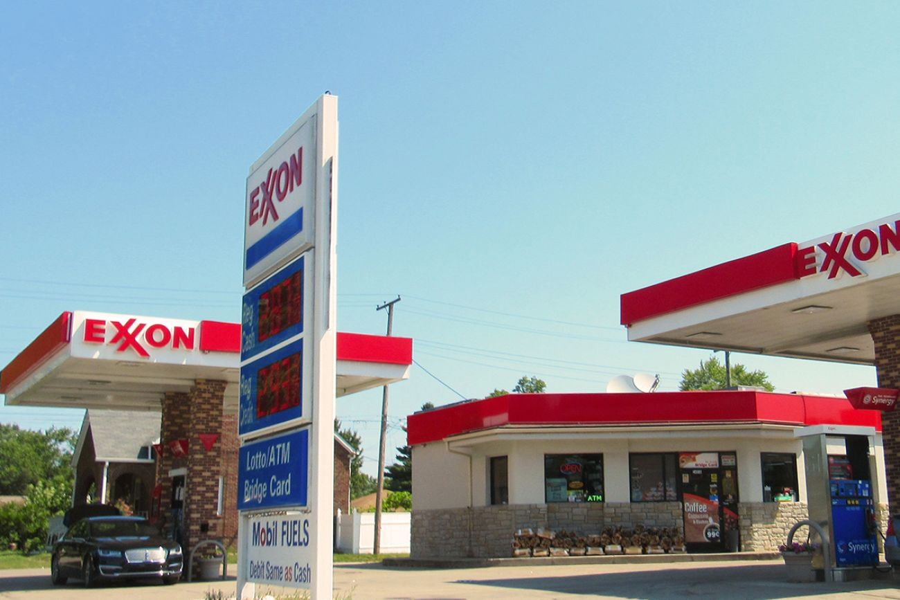 An Exxon gasoline station on Ford Rd., in the Detroit suburb of Dearborn Heights.