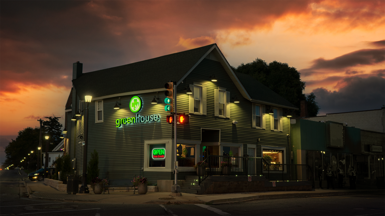 Greenhouse cannabis building