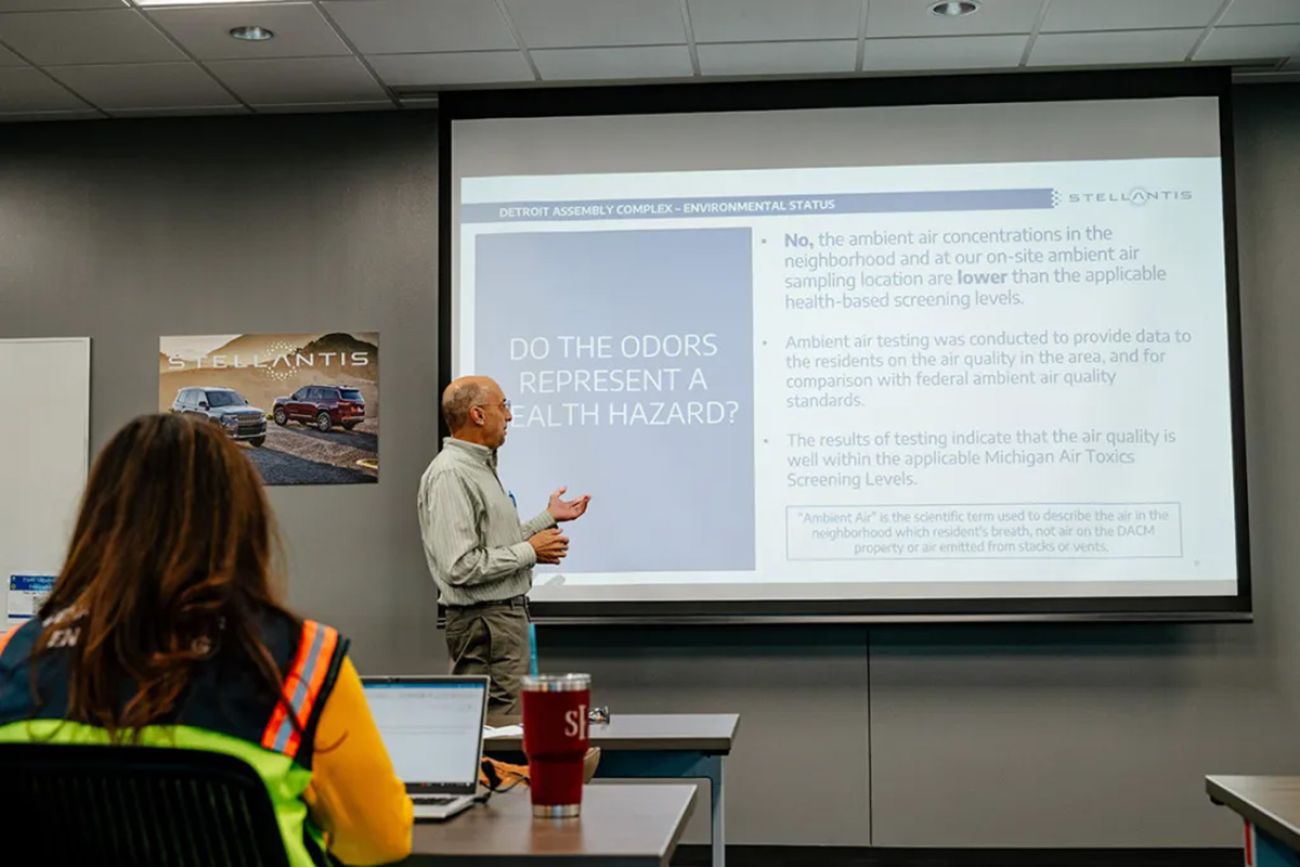 Al Johnston giving a presentation