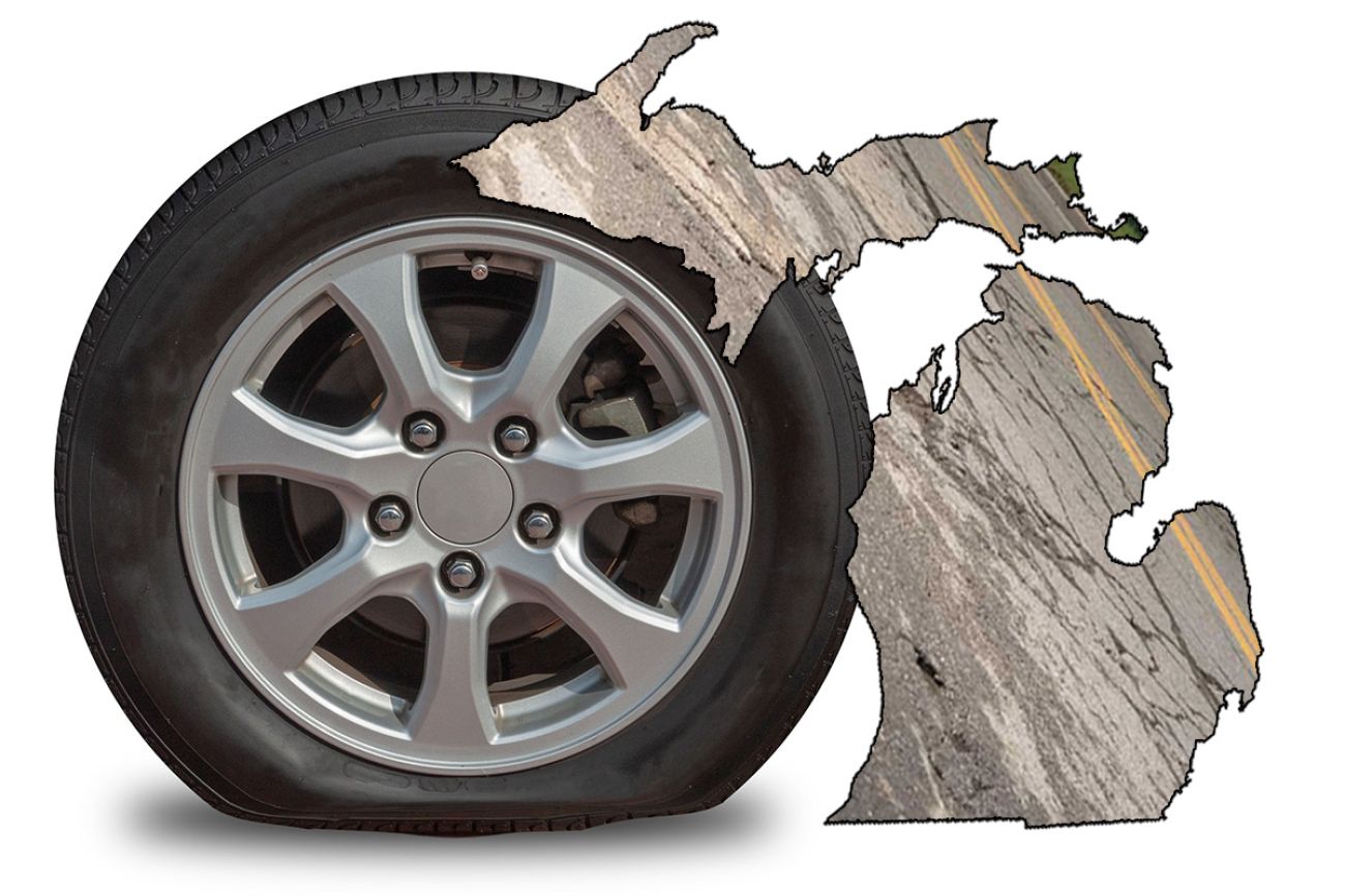 tire next to the state of michigan.