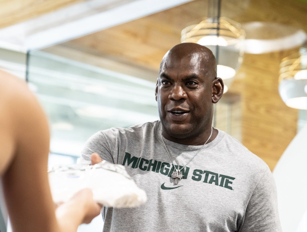 Michigan State University football coach Mel Tucker
