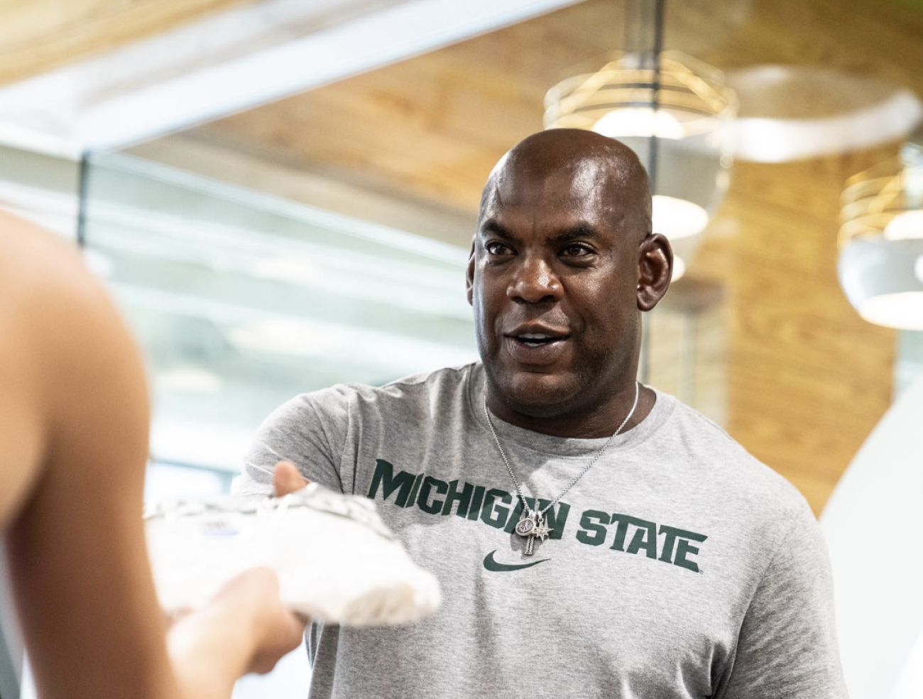  Michigan State University football coach Mel Tucker 