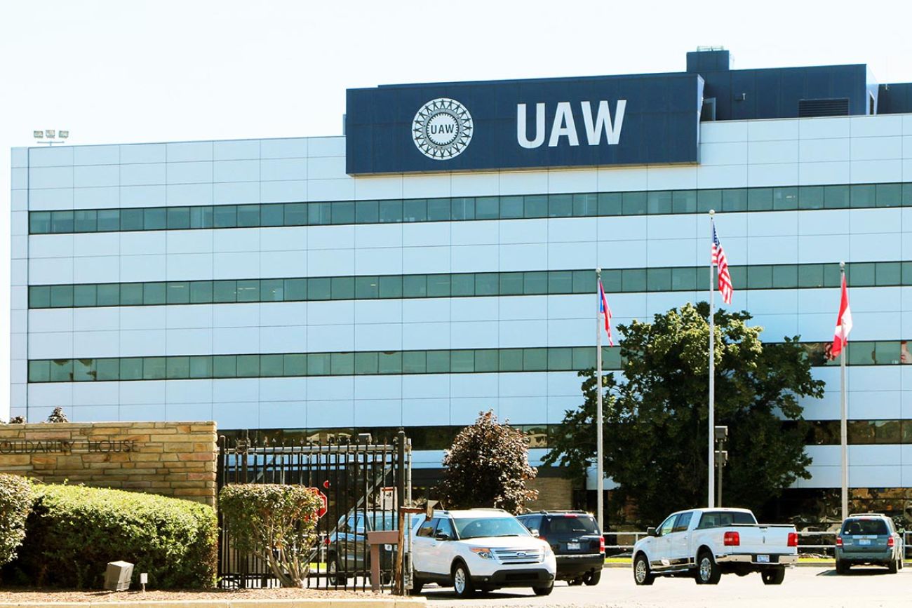 United Auto Workers (UAW) world headquarters in Detroit. 