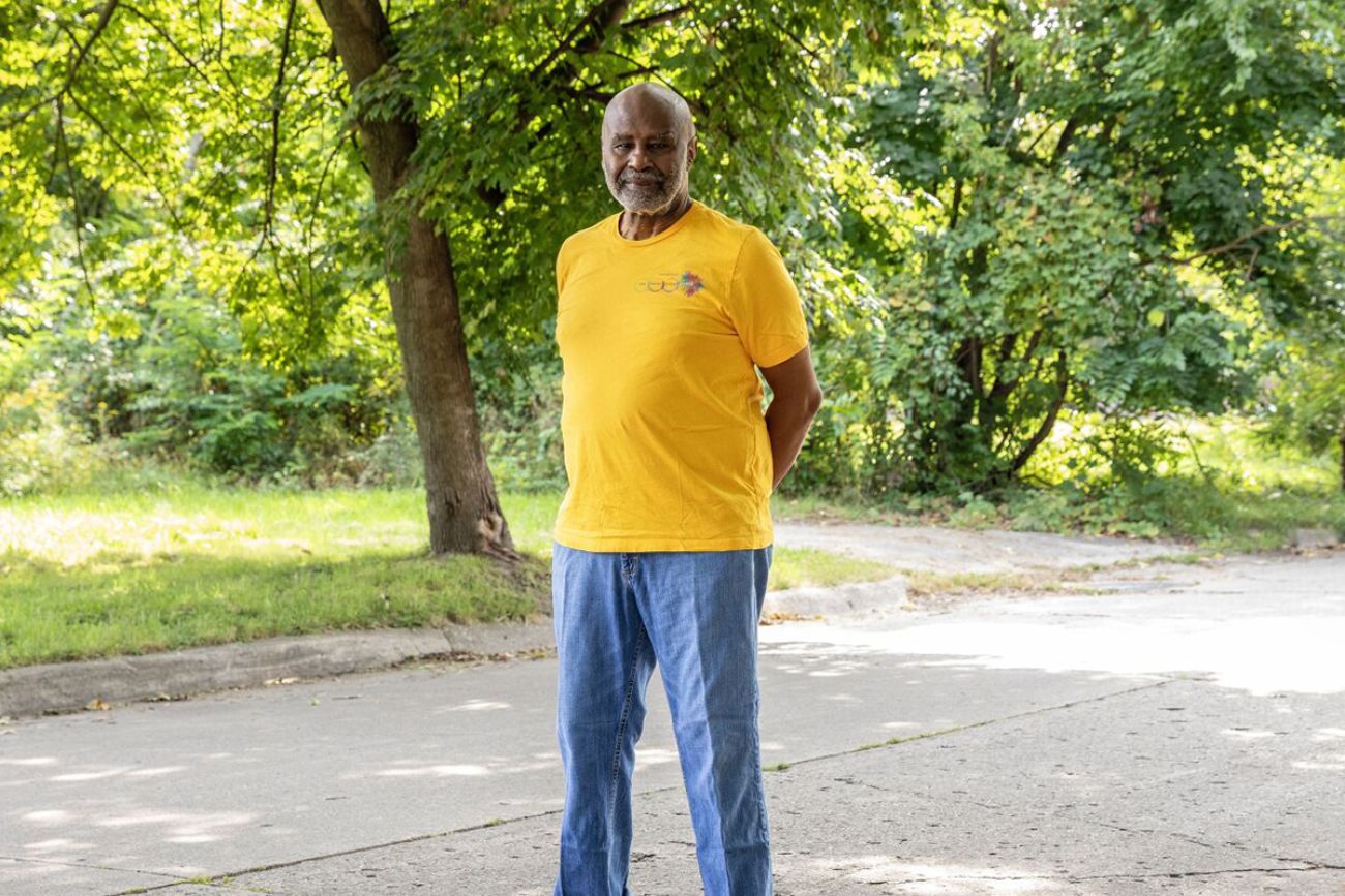 Larry Simmons standing outside