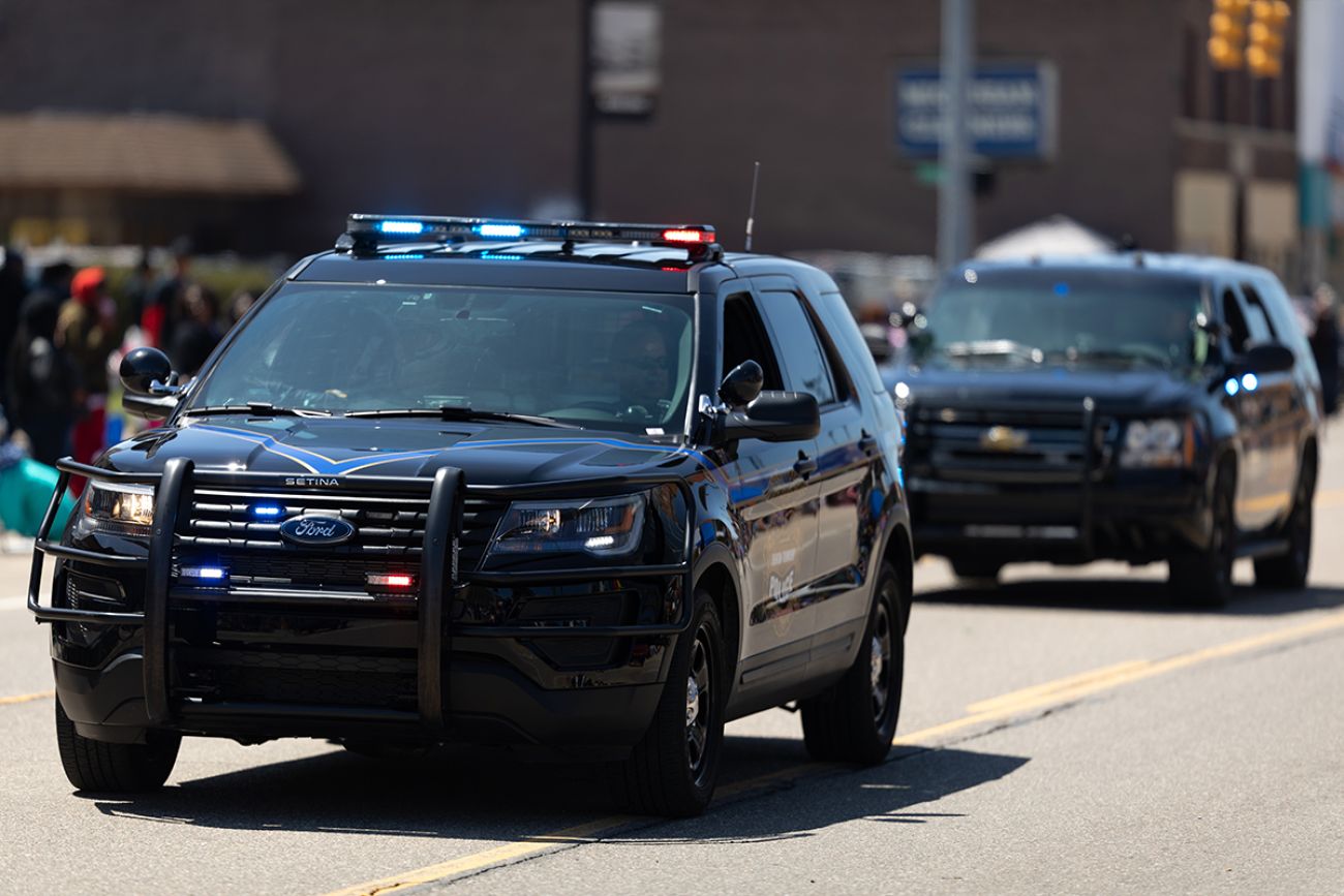 two police cars