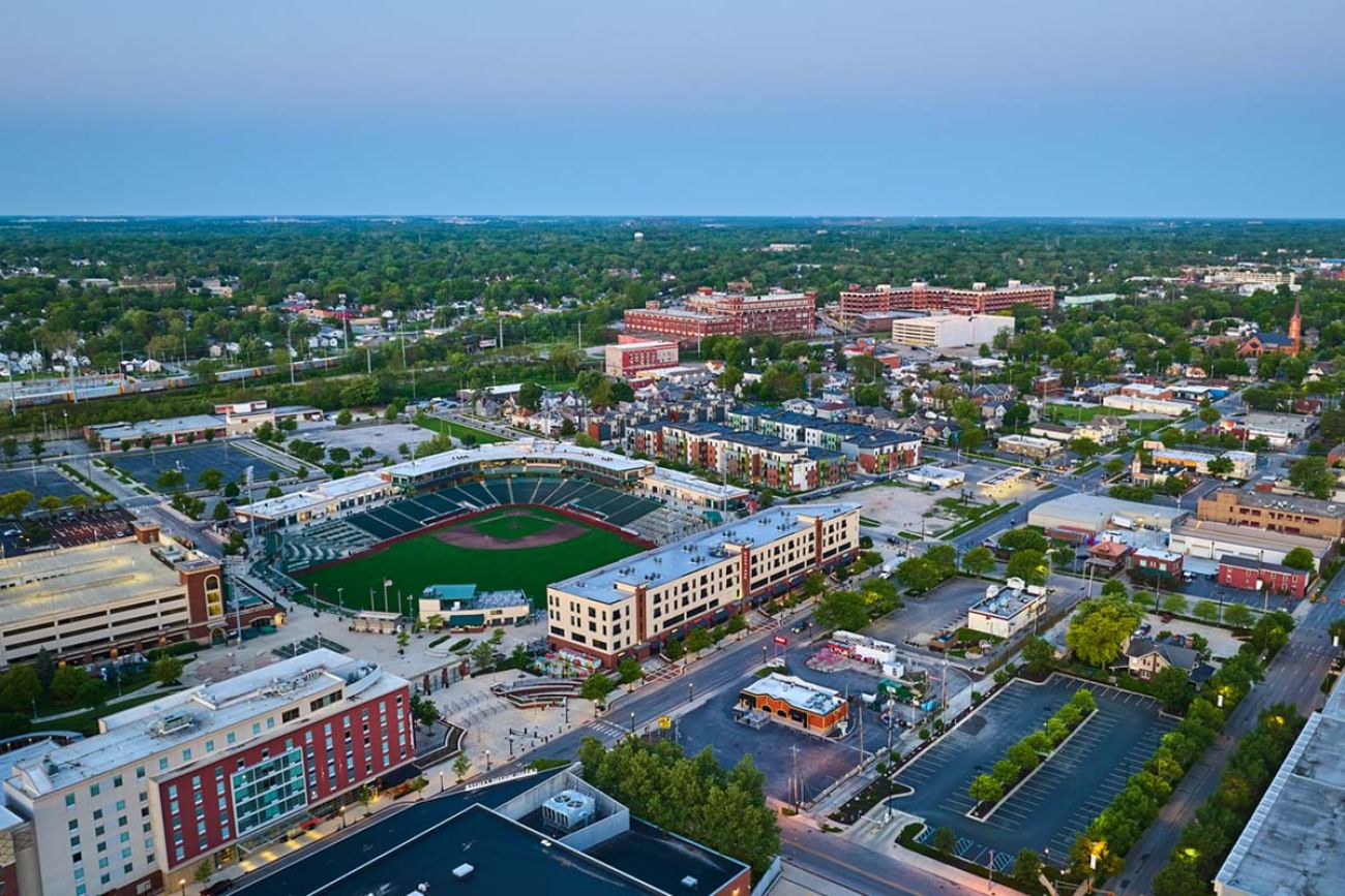 aerial view of Parkview Field