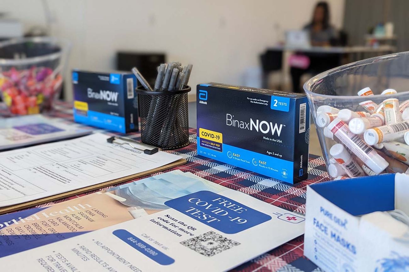 testing supplies on a table