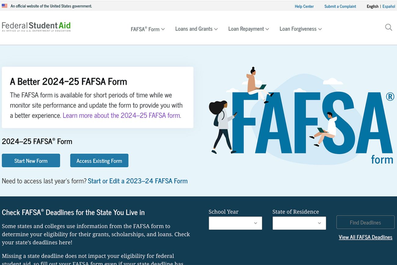 FAFSA screenshot