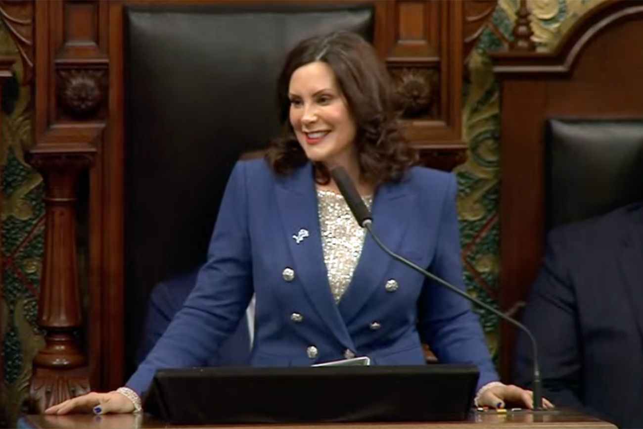 Gov. Gretchen Whitmer during her 2024 State of the State speech