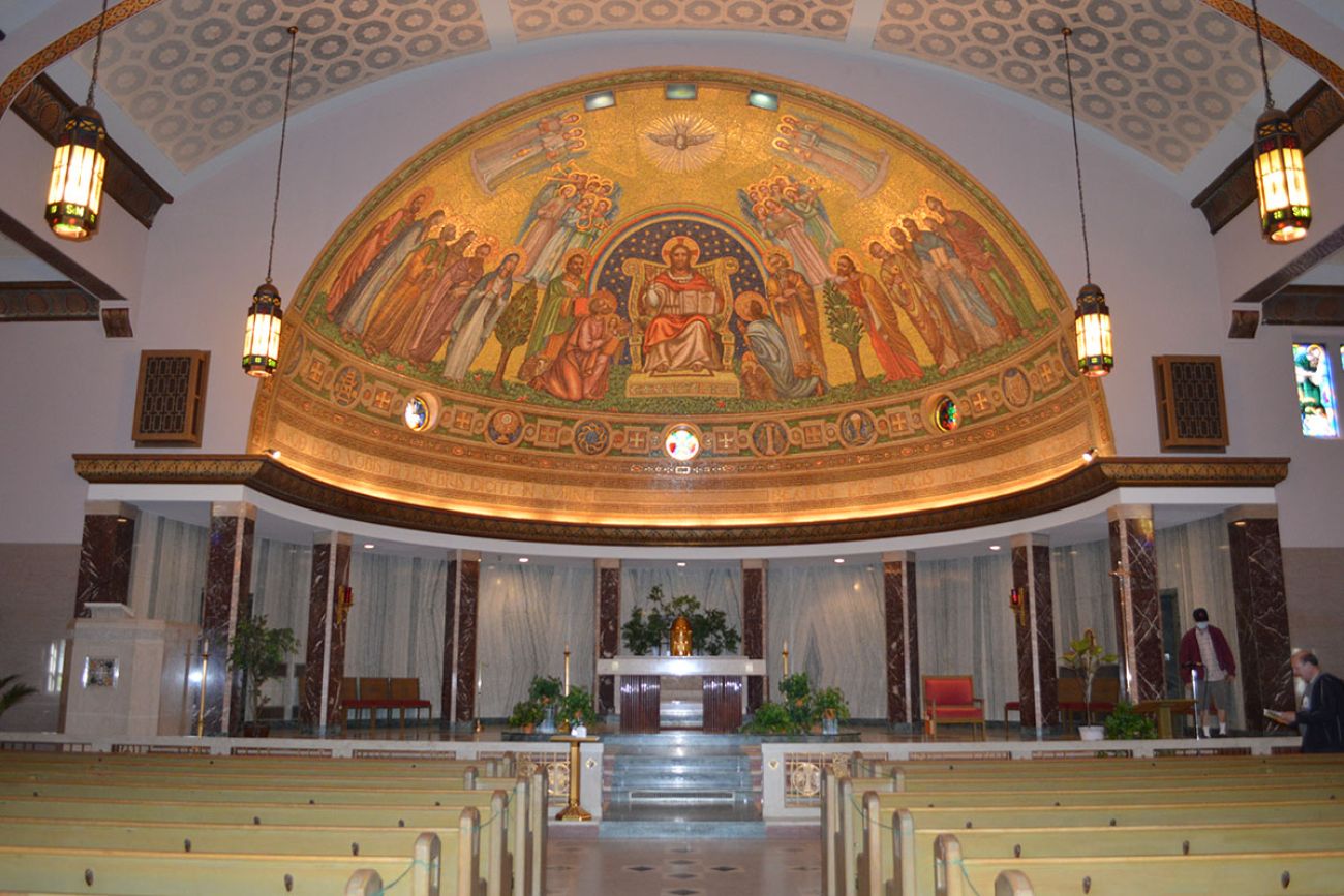 inside the St. Matthew Parish church in Detroit