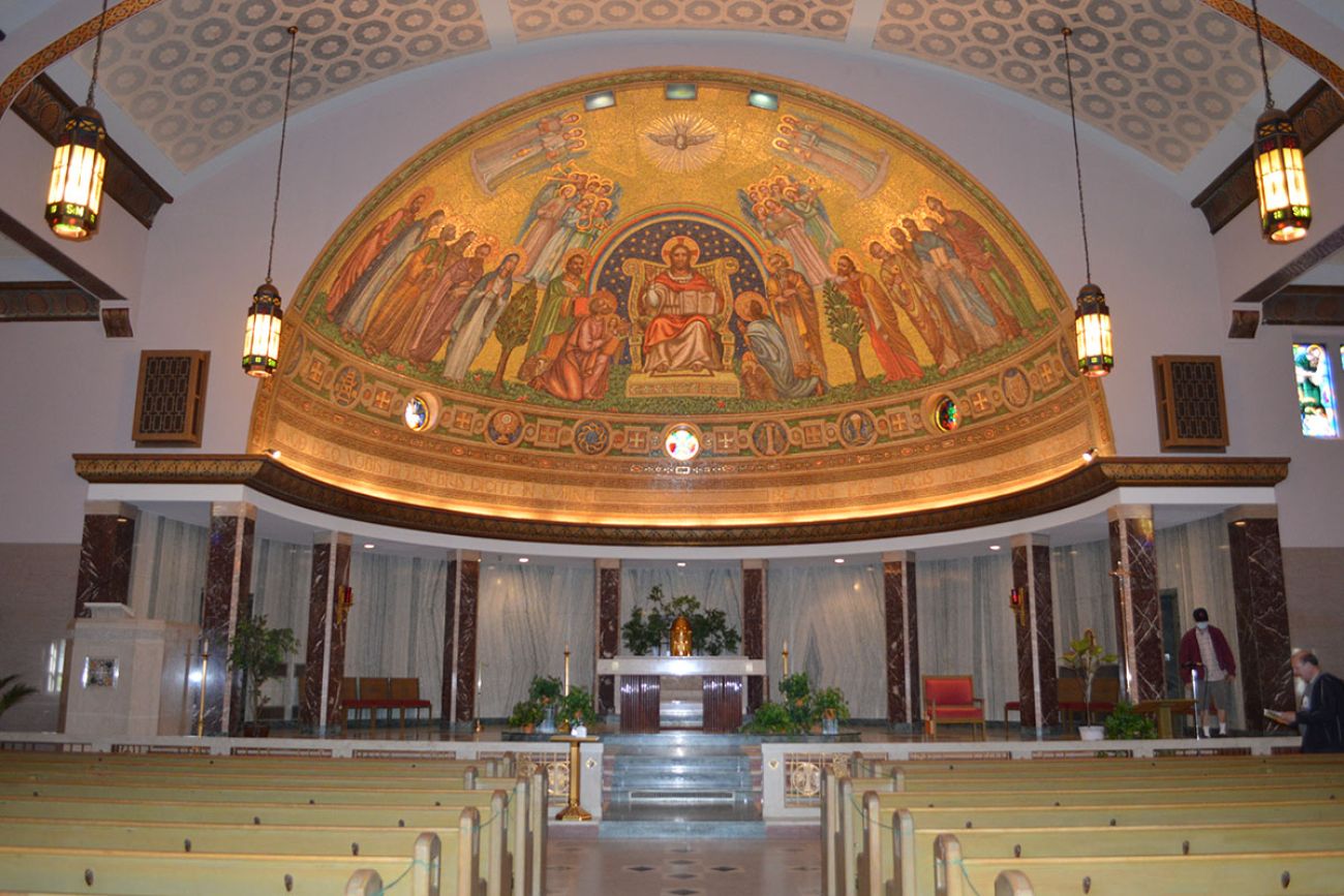 inside the St. Matthew Parish church in Detroit 