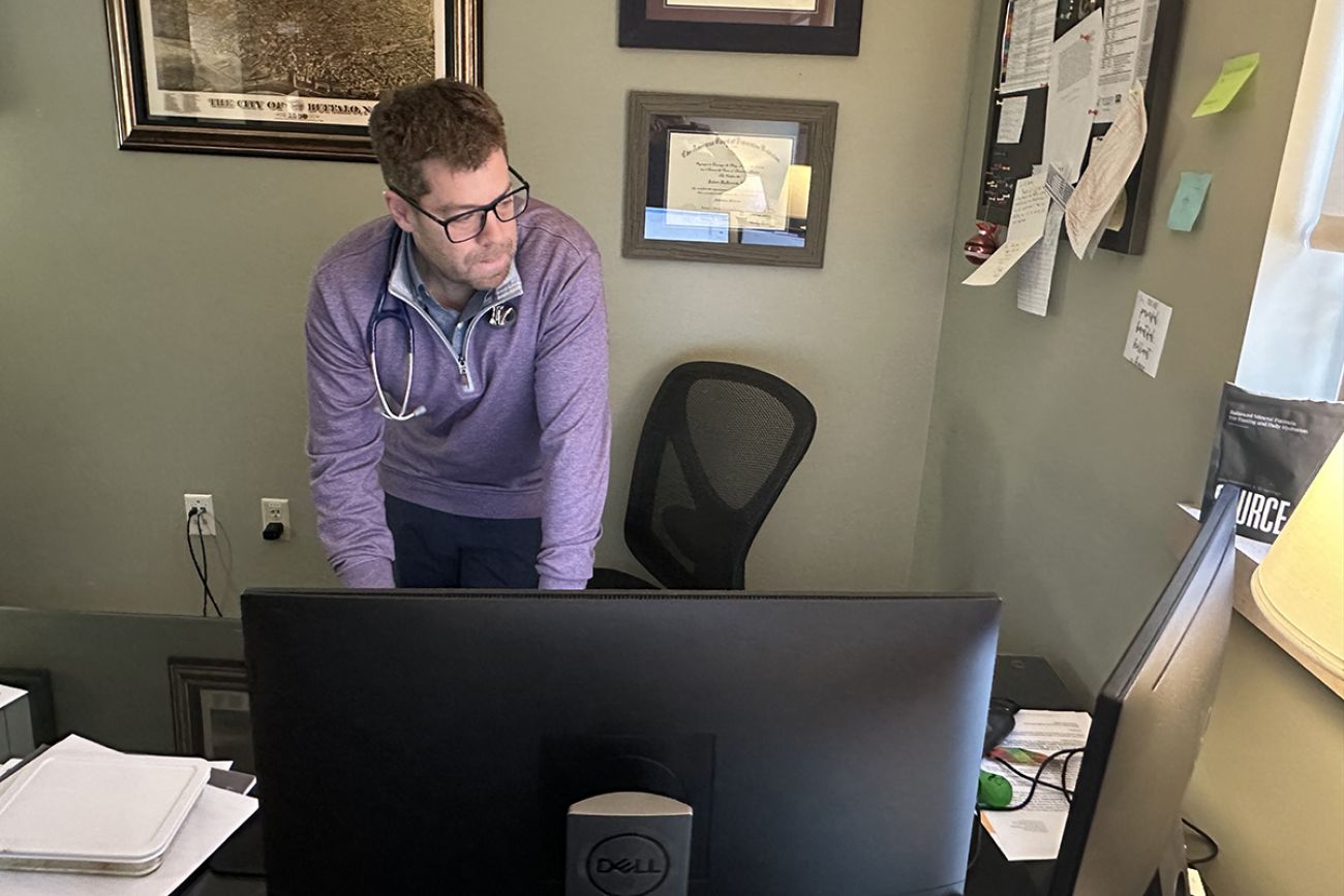 Dr. Rob McMorrow in his office
