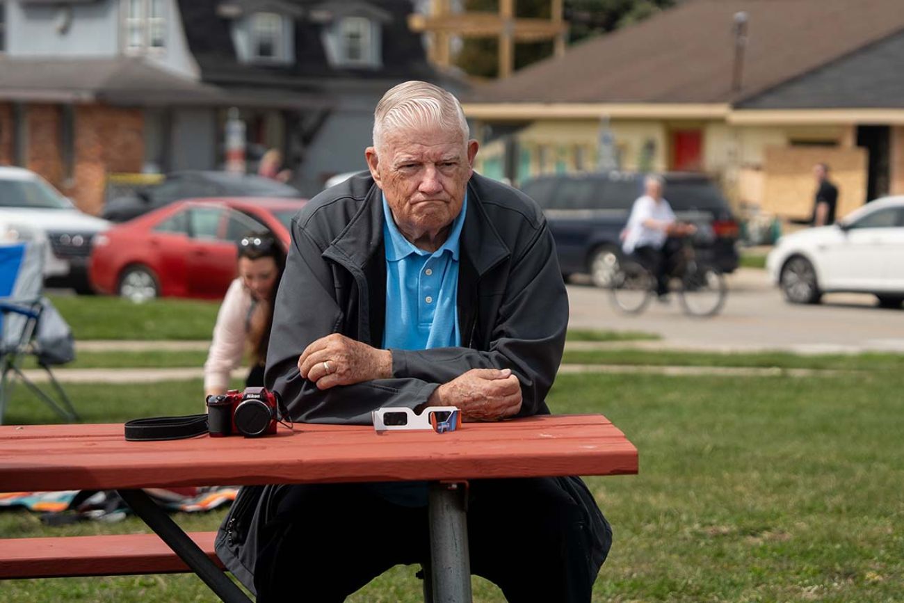 man sitting at a table at Luna Pier