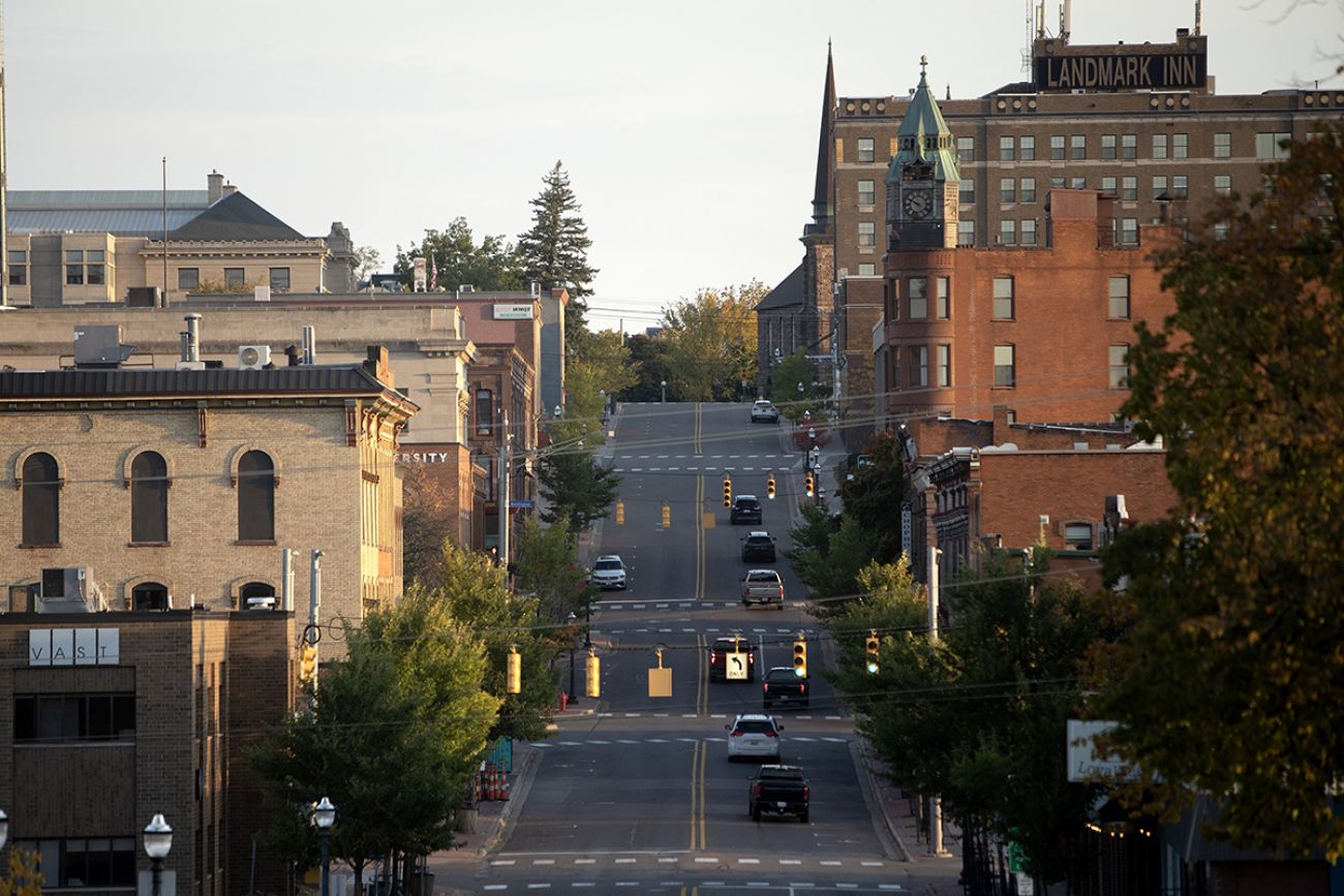 Front Street in Marquette, Michigan