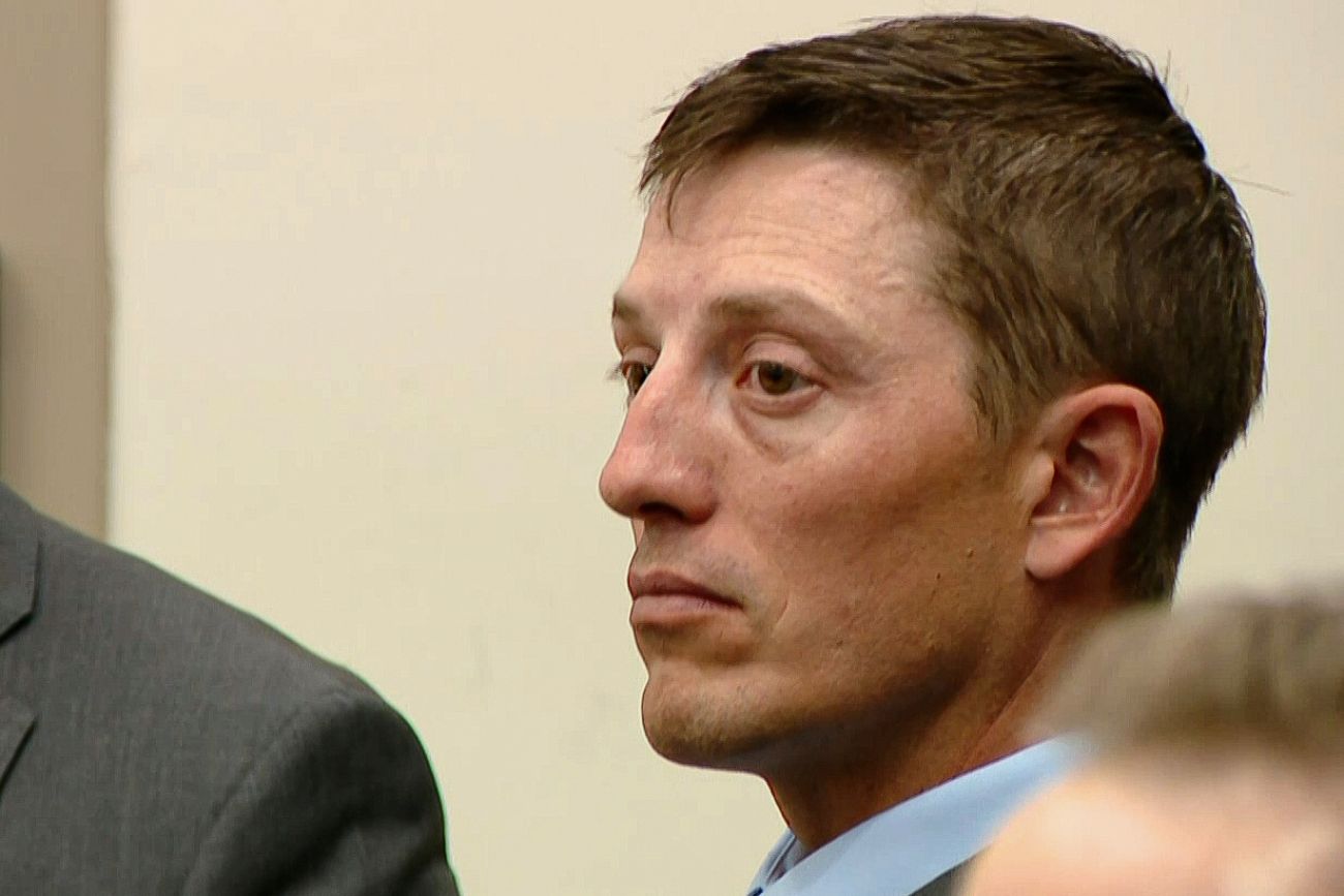 A close-up of Former Grand Rapids Police officer Christopher Schurr in court.