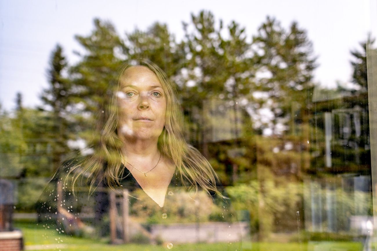 Tammy Cook, chief administrative officer for the Lakehead Region Conservation Authority, looks out of the window.