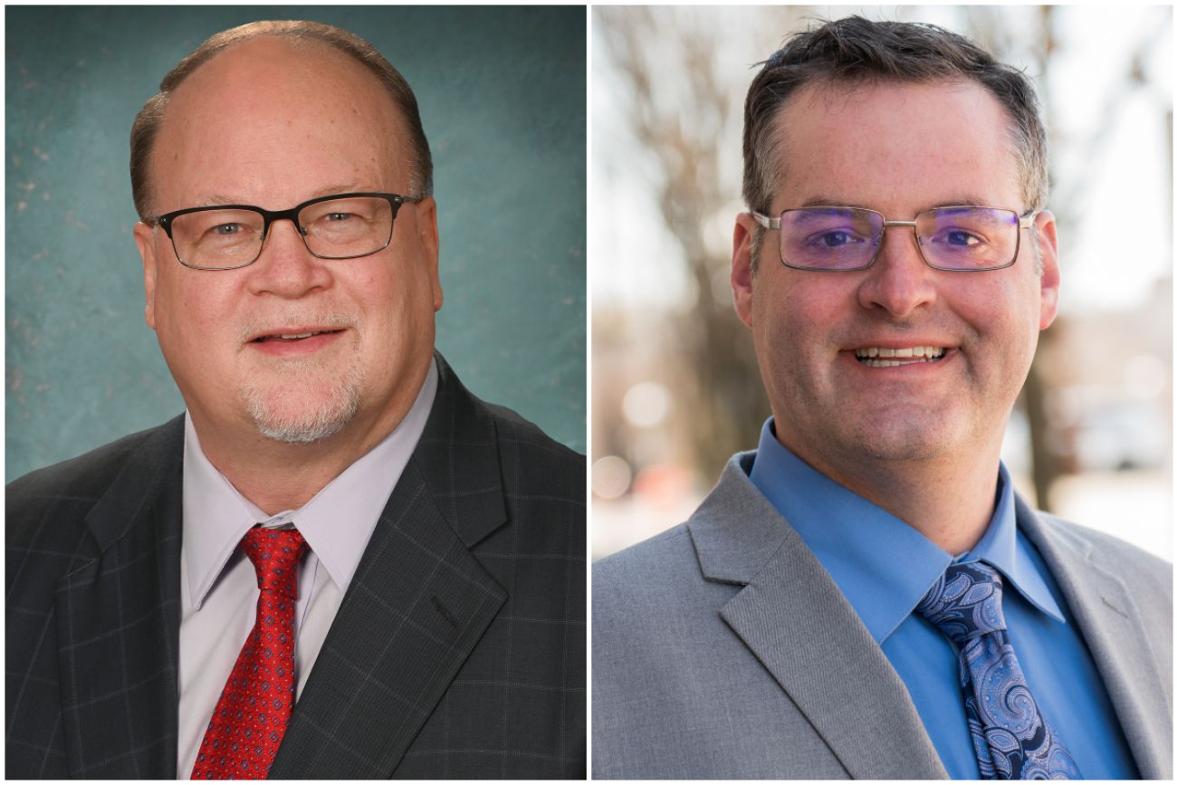 Michigan Sen. Jim Runestad and James Hohman of the Mackinac Center for Public Policy headshots.