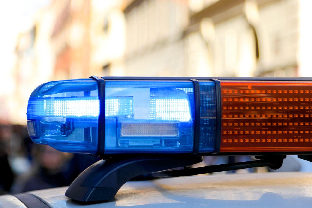 Big siren of a police car.