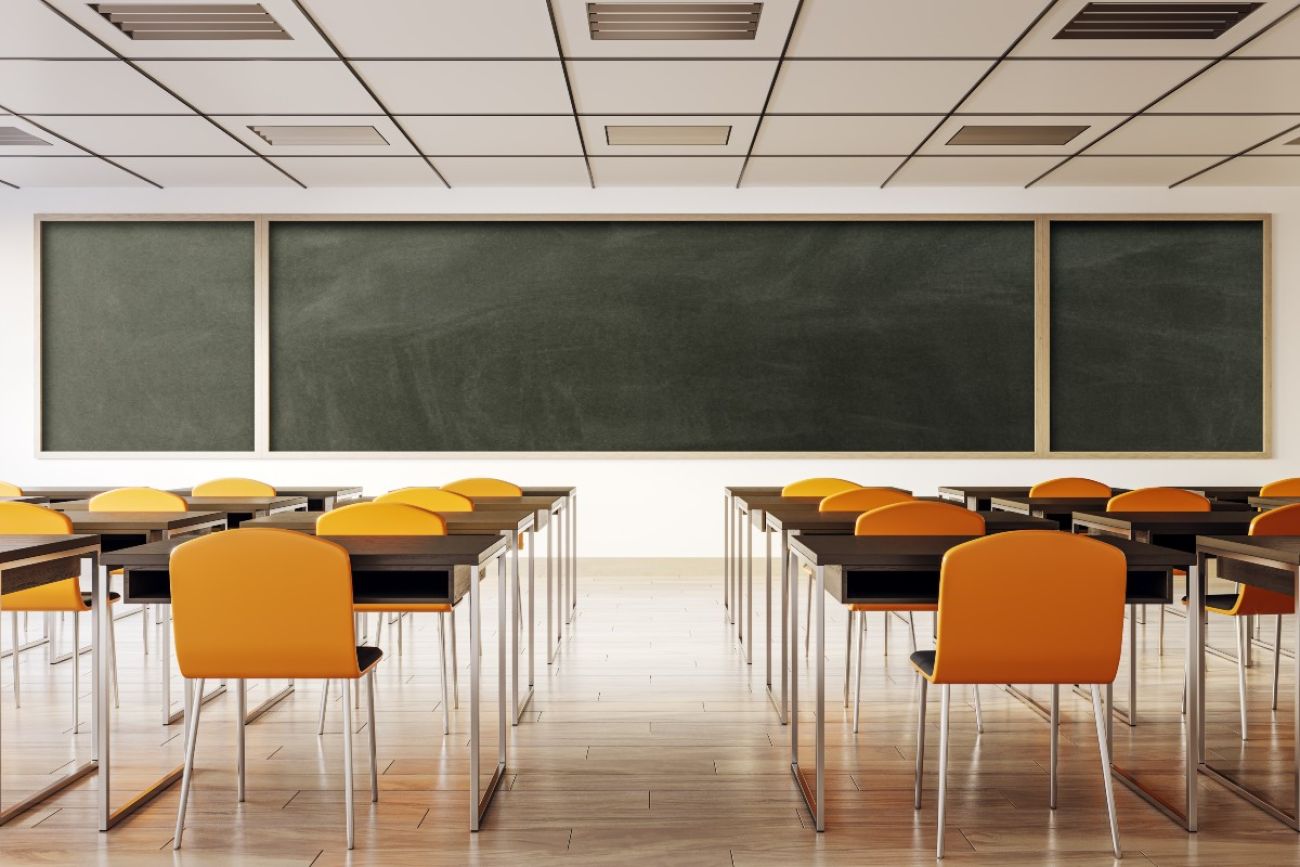 Classroom with chalkboard