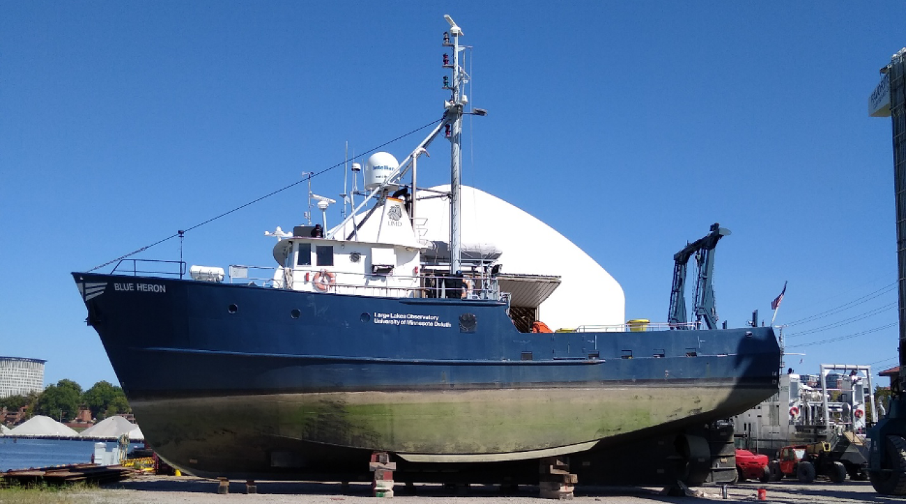 The Blue Heron ship.