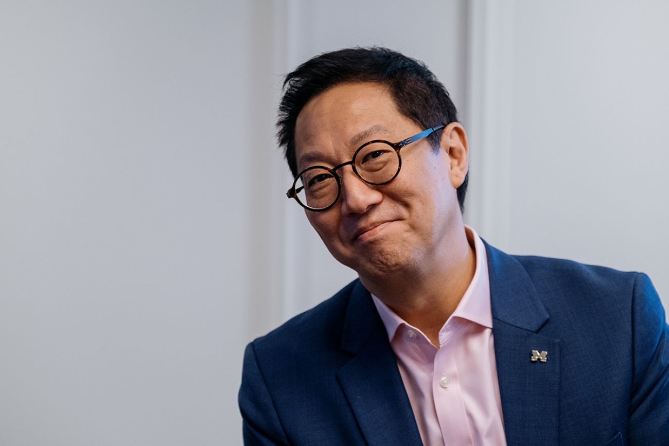 Santa Ono poses for a photo.